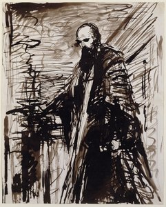 Een studie voor een portret van Robert Gascoyne-Cecil door George Richmond